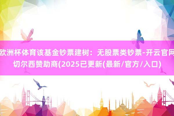 欧洲杯体育该基金钞票建树：无股票类钞票-开云官网切尔西赞助商(2025已更新(最新/官方/入口)