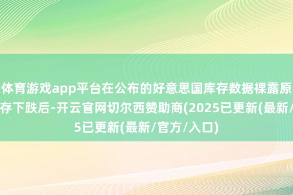 体育游戏app平台在公布的好意思国库存数据裸露原油和燃料库存下跌后-开云官网切尔西赞助商(2025已更新(最新/官方/入口)