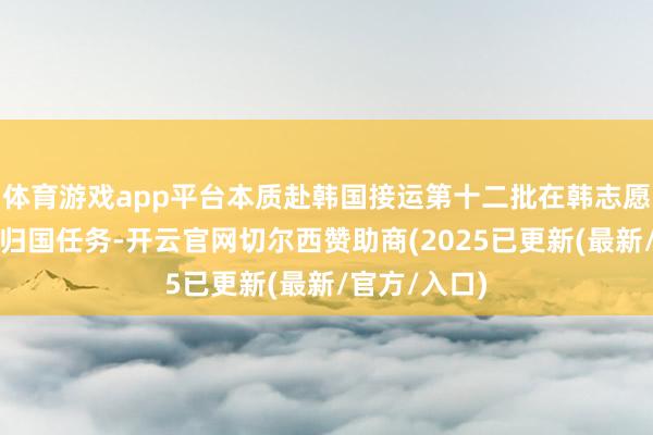 体育游戏app平台本质赴韩国接运第十二批在韩志愿军义士遗骸归国任务-开云官网切尔西赞助商(2025已更新(最新/官方/入口)