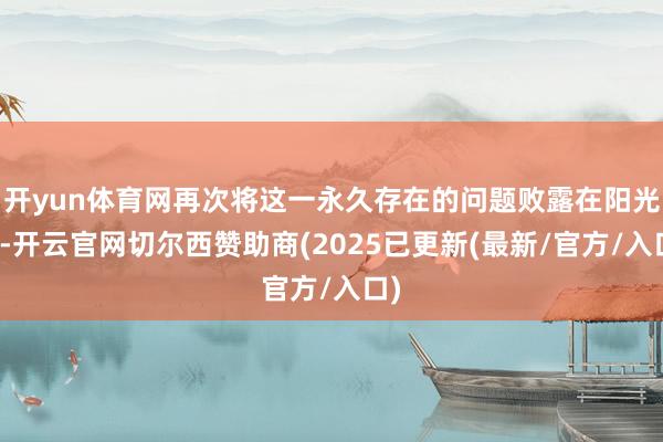 开yun体育网再次将这一永久存在的问题败露在阳光下-开云官网切尔西赞助商(2025已更新(最新/官方/入口)
